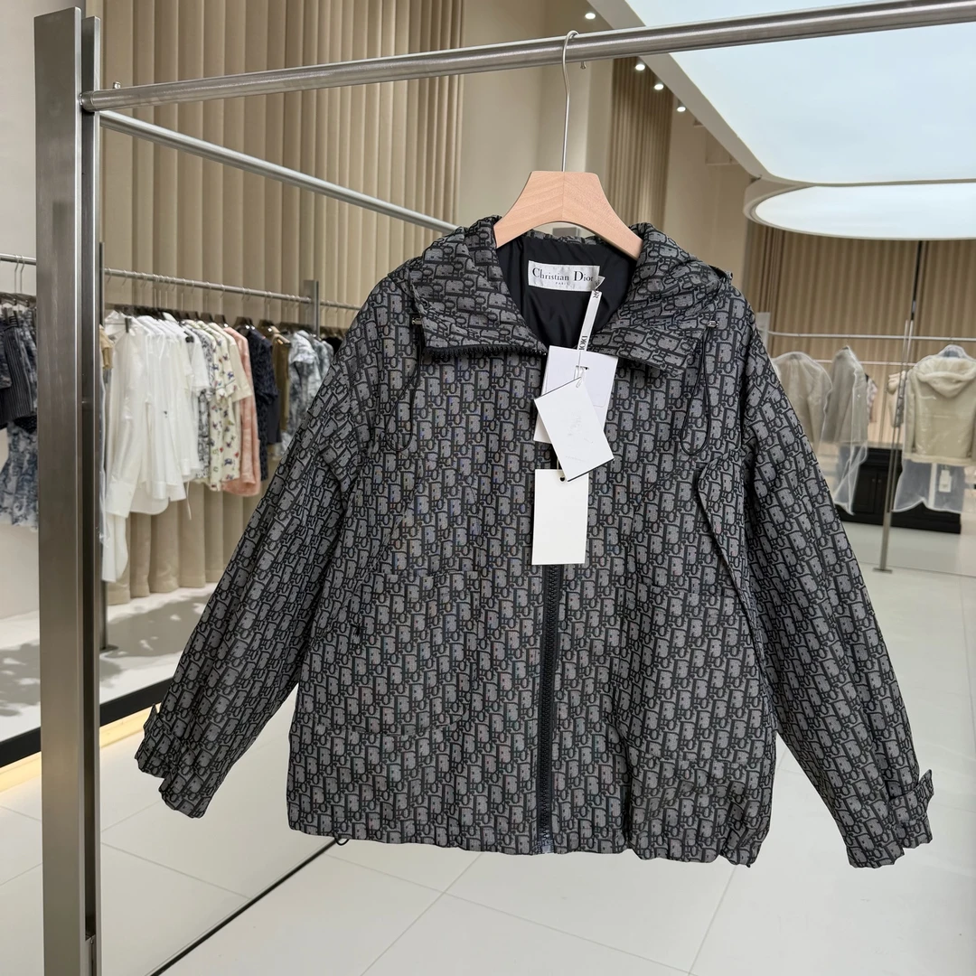未使用 DIOR/迪奥 25深灰色满印夹克外套 XS码 GM006202