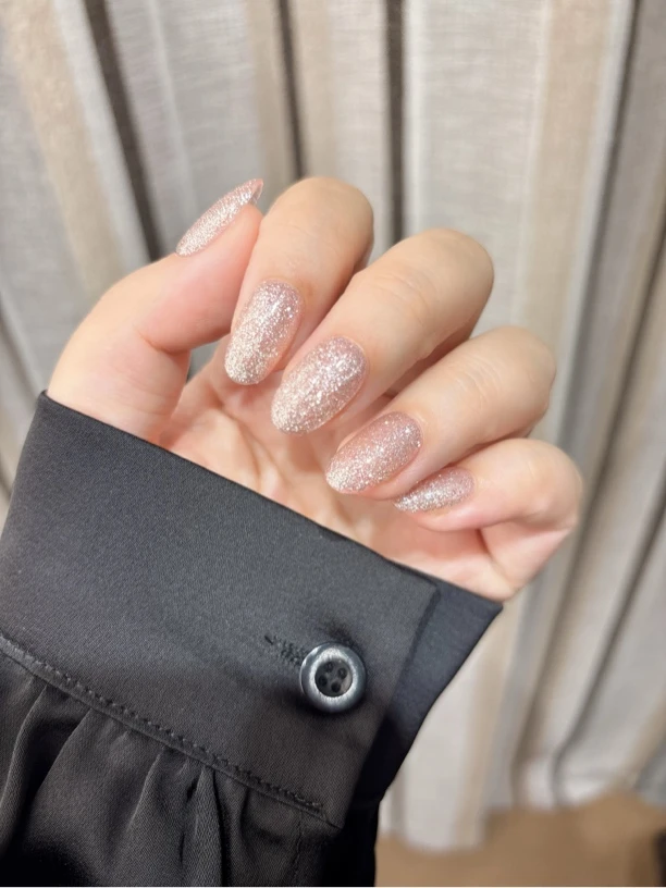 【银河】爆闪碎钻胶高级美甲显白纯手工穿戴甲高级感女生甲片款式