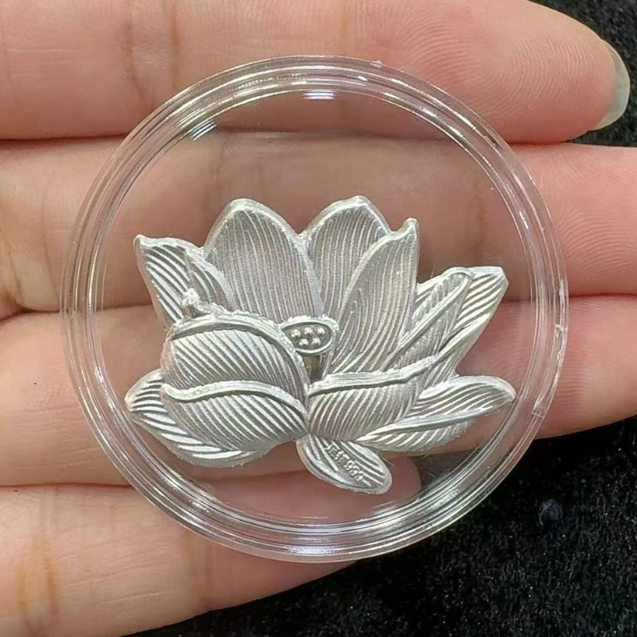 足银银制品 雅缤足银999银叶子冬虫泡茶煮水专用精美小物件