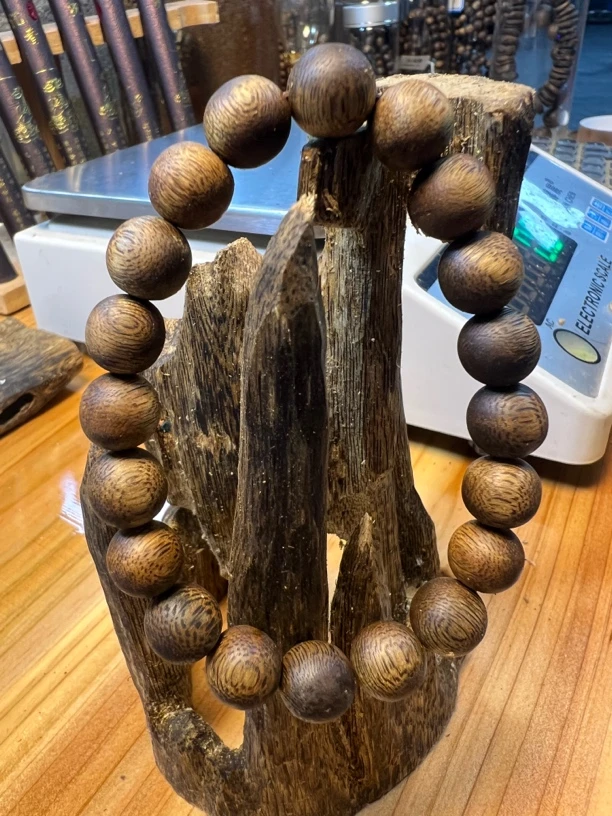 沉香奇楠沉香单圈手串男女木质佛珠手工1.0单圈7克