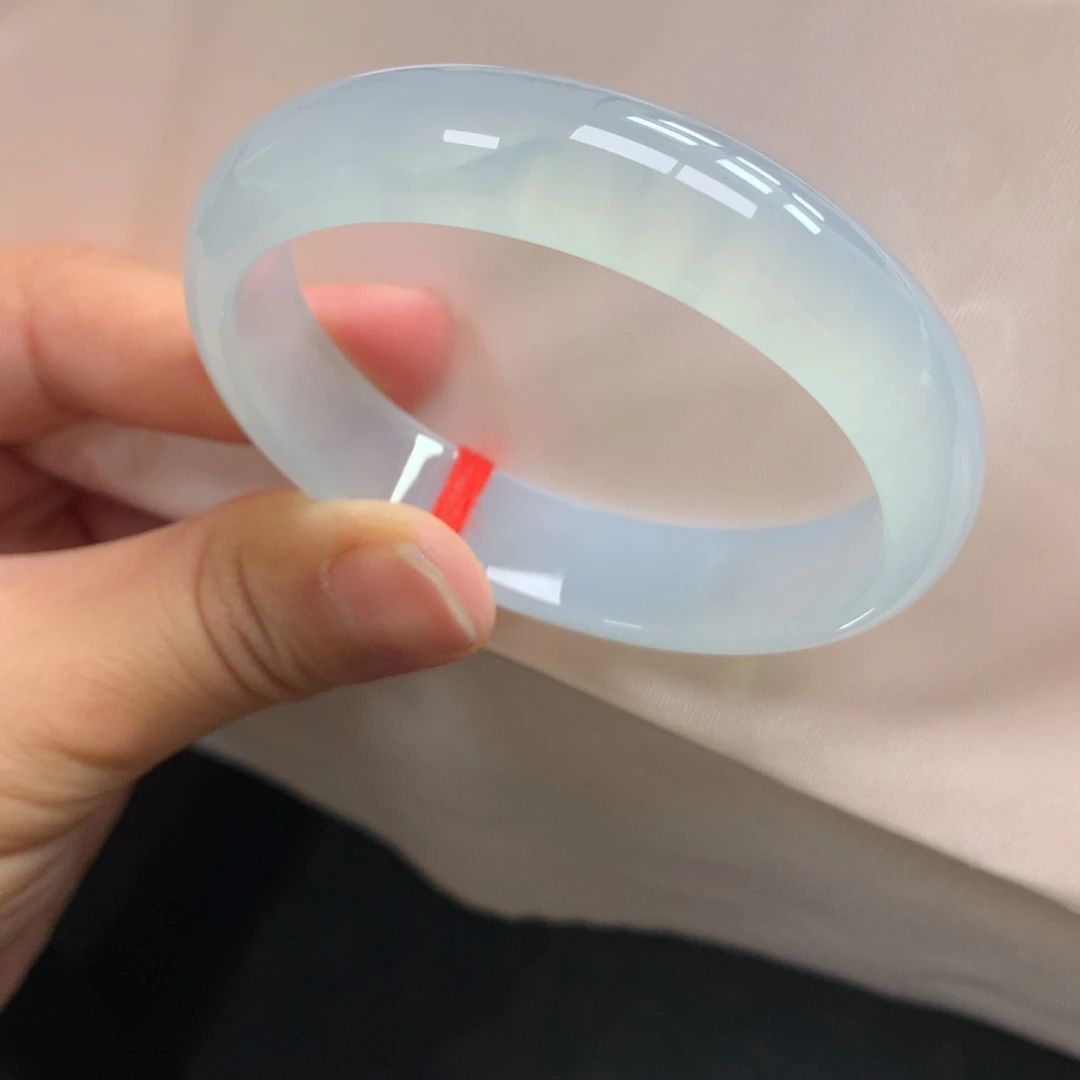 翡翠未镶嵌手镯32号52.2贵妃baby蓝