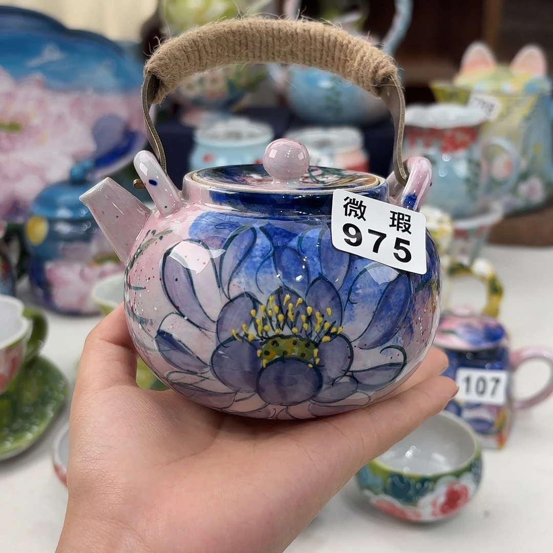 买***买景德镇手绘高温釉下彩陶瓷茶具