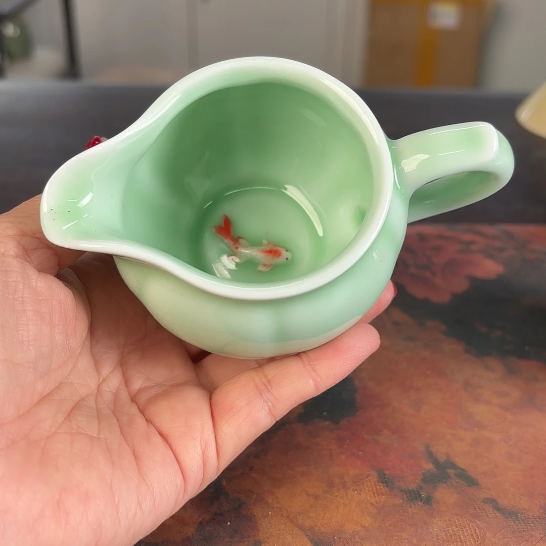 龙泉云间青瓷小米茶器