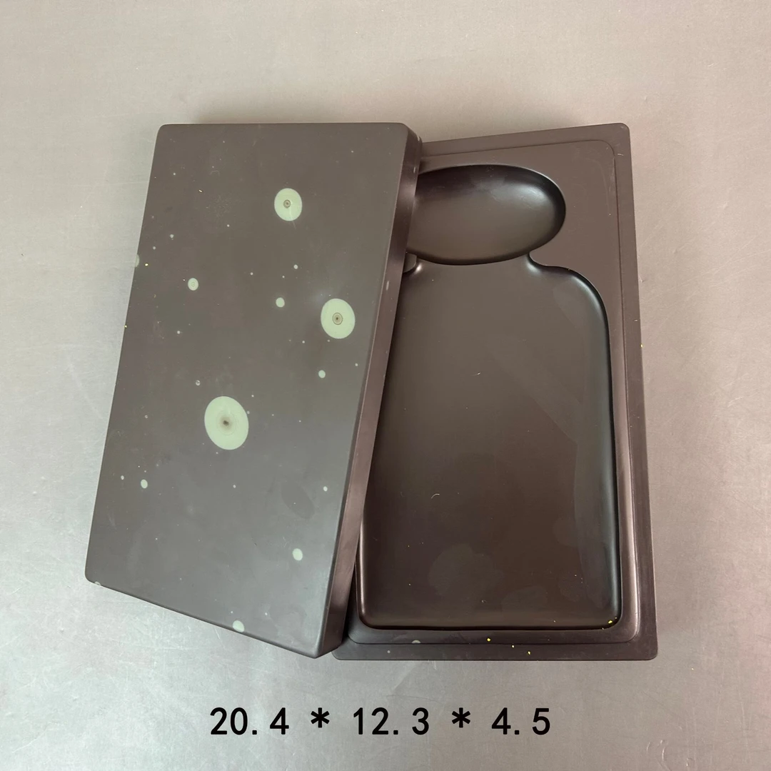 天然永仁苴却圆形实用长方形眼石盖砚