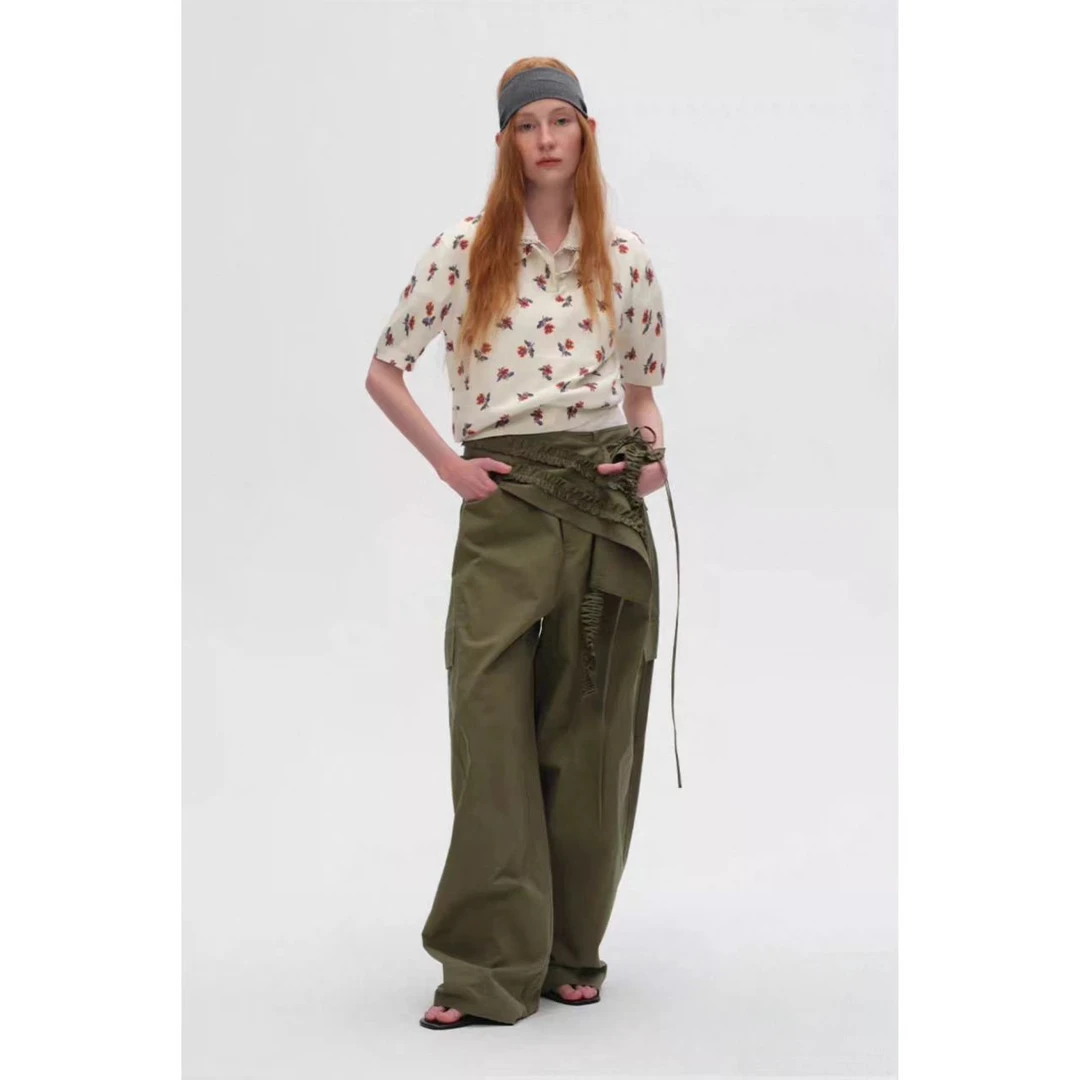 【茉舍】VenaLabel 早秋工装分割砂卡气球裤 VL25LSPA190-1280