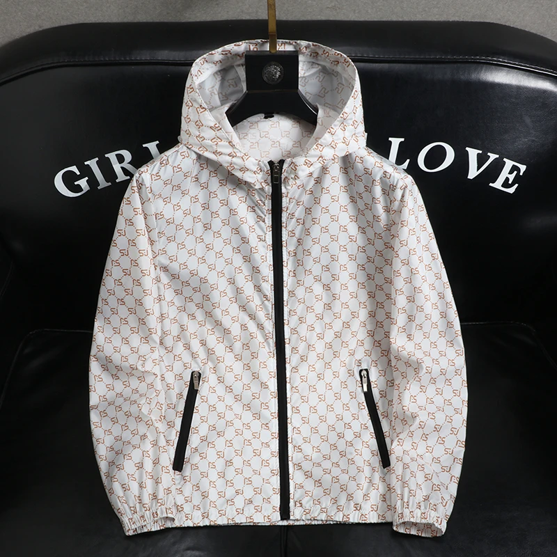 夏男士户外防晒衣轻薄透气连帽速干衣遮阳皮肤衣长袖外套宽松夹克