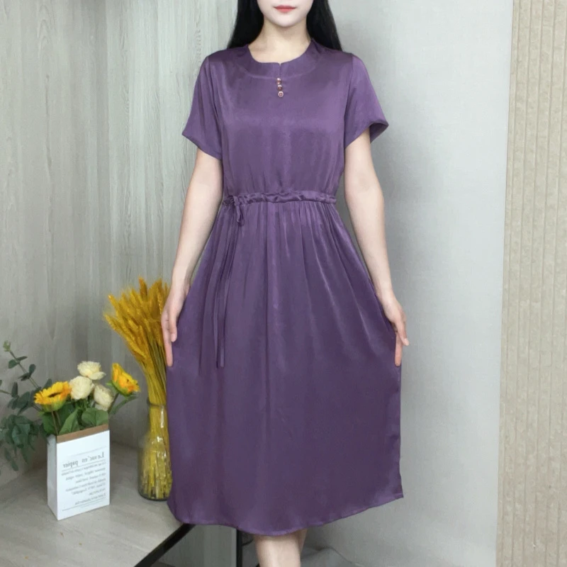 0560印花新款连衣裙洋气百搭中长款2025新款