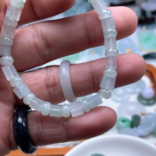 翡翠未镶嵌颈饰翡翠珠串手链