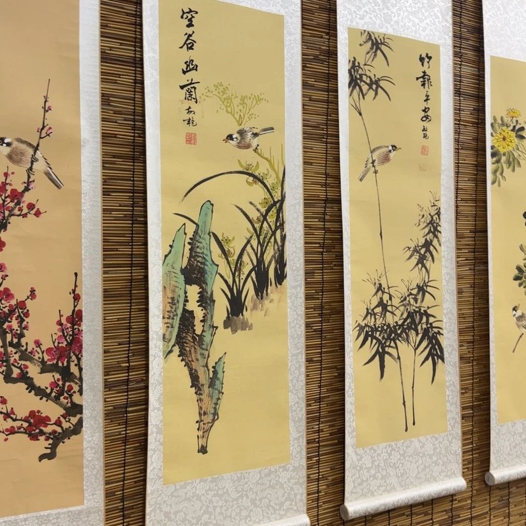 北***帝国画QB四幅一套作品！带证书！只限一单