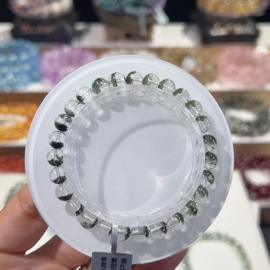 手串未镶嵌水晶巴西聚宝盆绿幽灵6.8mm