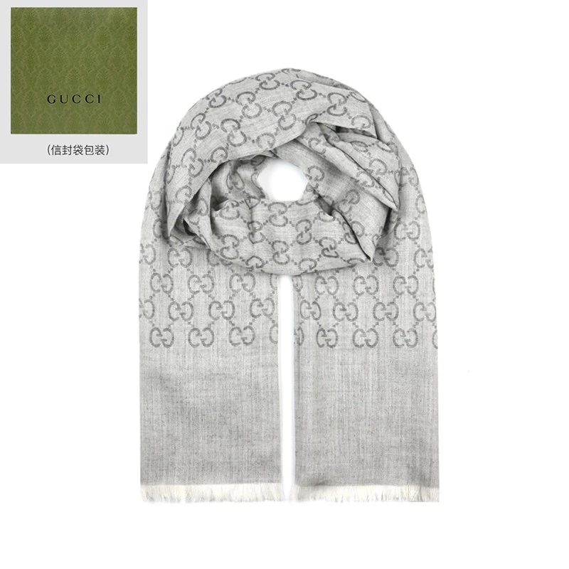 GUCCI/古驰时尚冬季提花柔软时尚百搭冬季丝巾韩版围巾 165904
