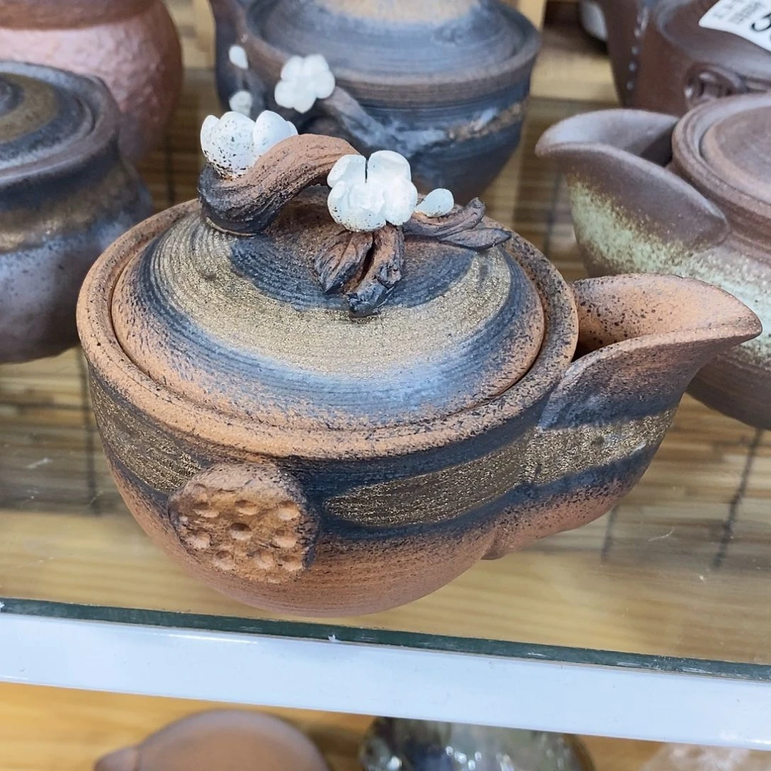 粗陶志野柴烧茶器