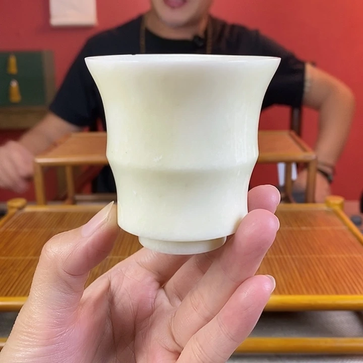 丹东白玉竹节杯75cc