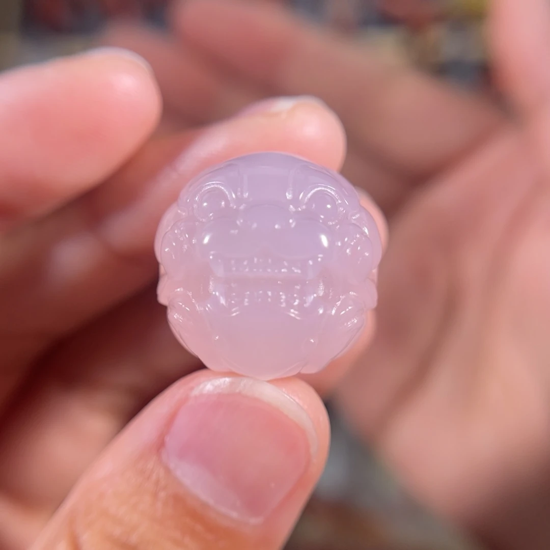 玛瑙/玉髓中洞子貔貅珠20.2未镶嵌