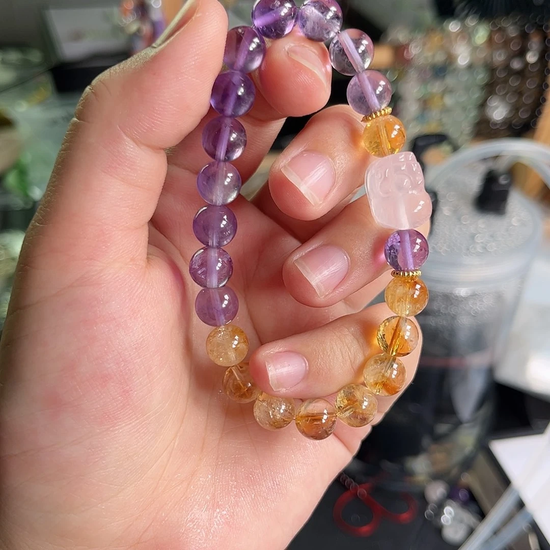 水晶手链未镶嵌z*²紫水晶 8mm