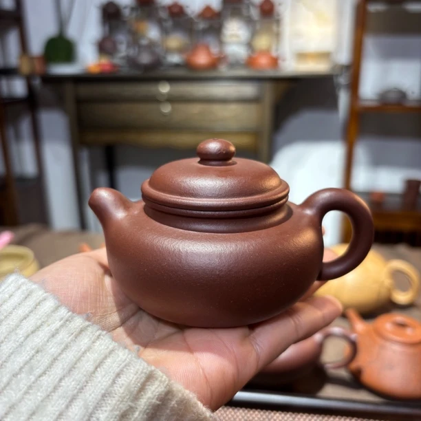 宜兴紫砂壶黄龙山紫泥精工半手工仿古