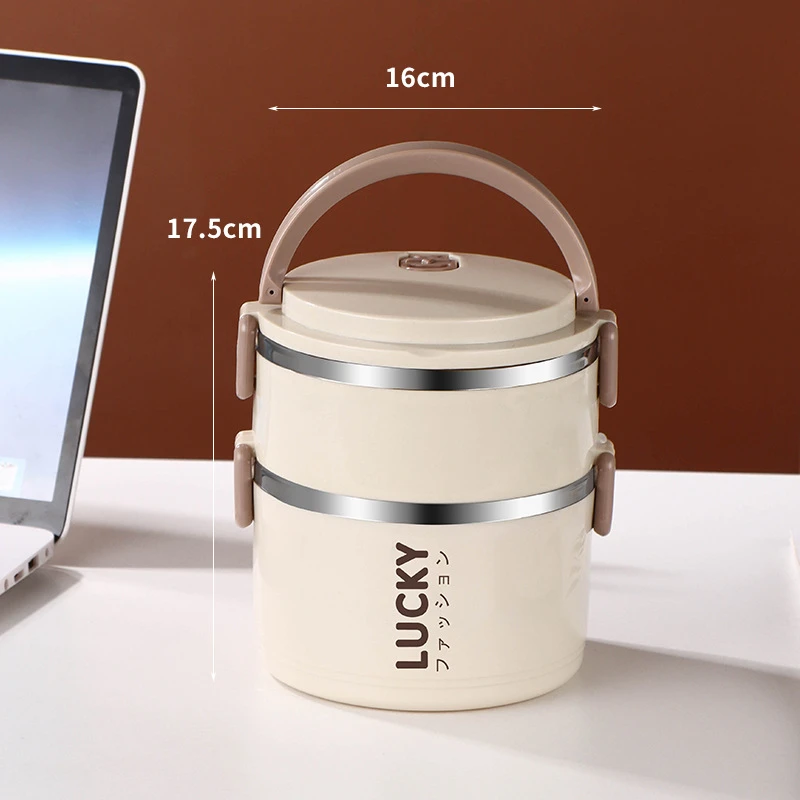 保温饭盒食品级不锈钢大容量多层饭盒带盖提手学生上班族密封饭盒