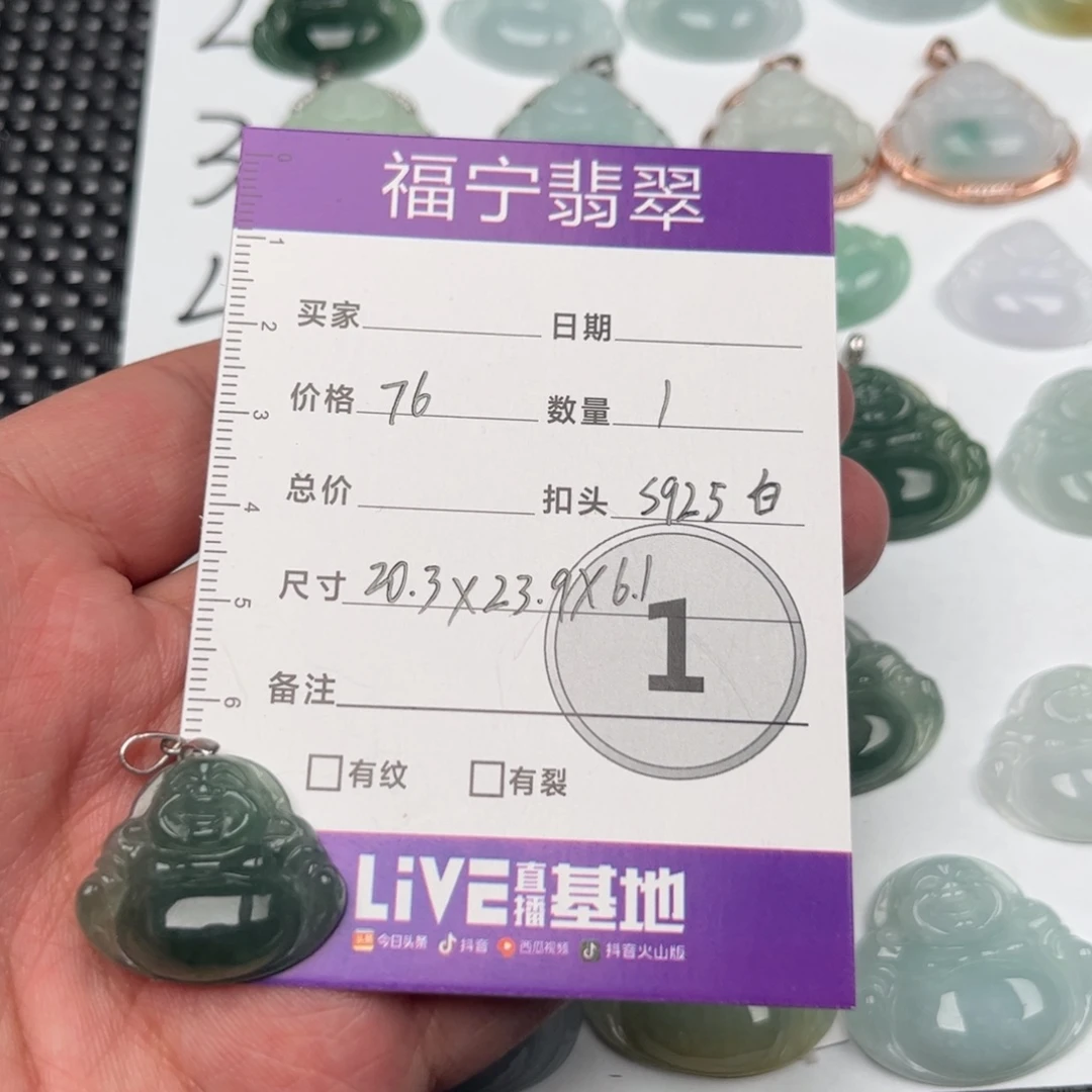 翡翠颈饰未镶嵌吊坠