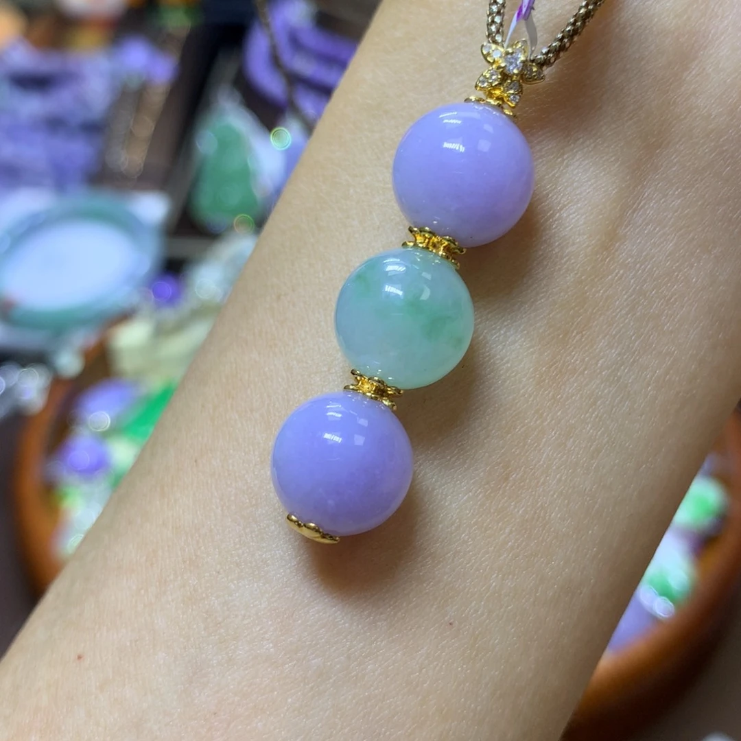 【闪购商品】翡翠颈饰18K金镶嵌翡翠