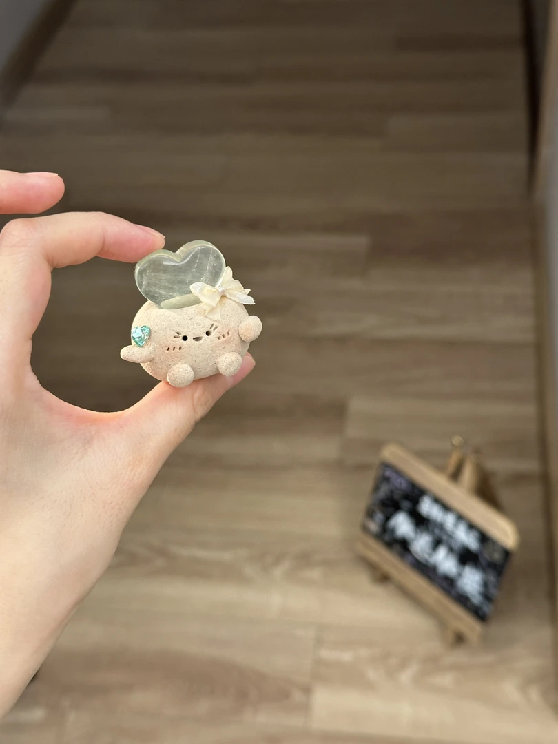 水晶小豆丁可爱绿营石爱心