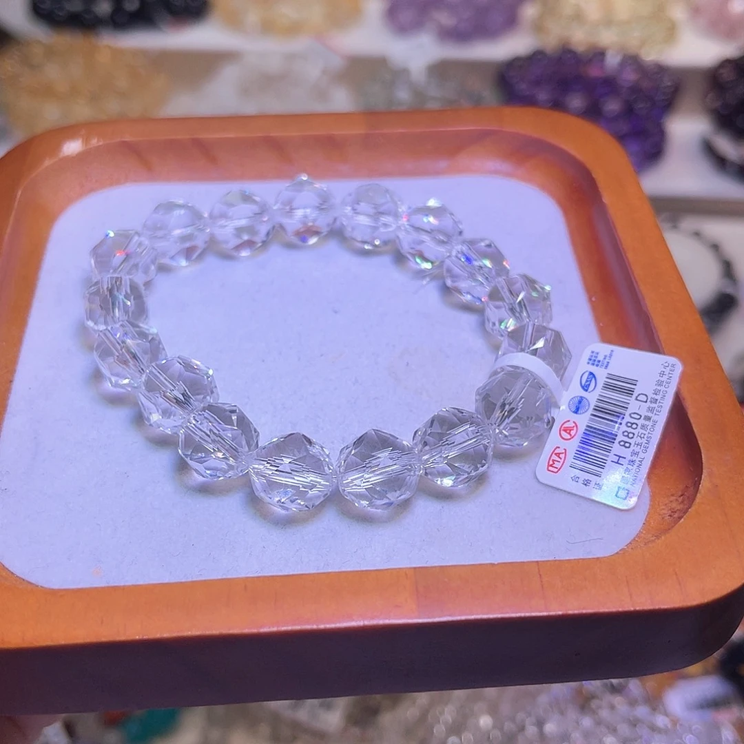 静****水晶手链未镶嵌Y巴西白水晶10