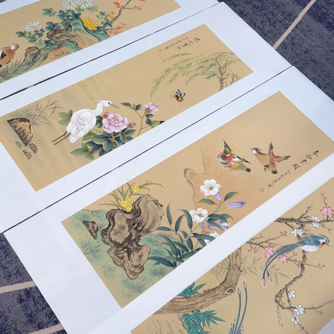 国画国画作品山水花鸟