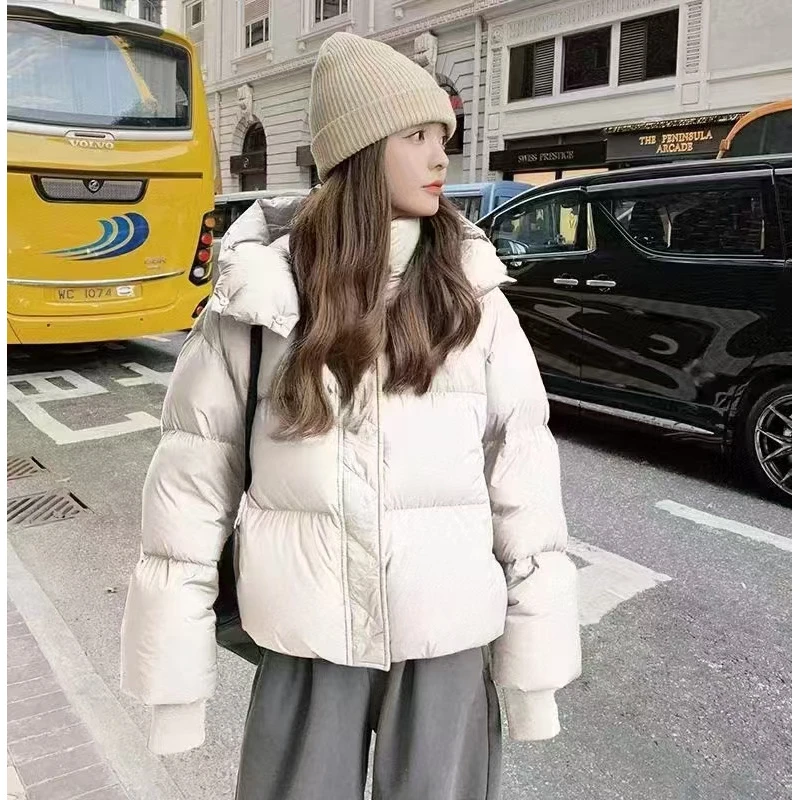 A79#云朵短款2025新款白鸭绒羽绒服女超轻加厚小个子泡芙冬外套