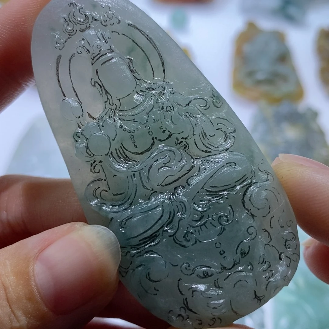 未镶嵌定制翡翠童*城毛货