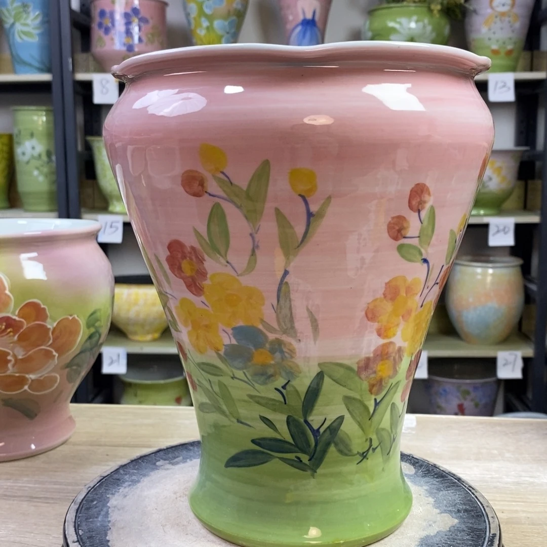 景德镇手绘陶瓷花盆