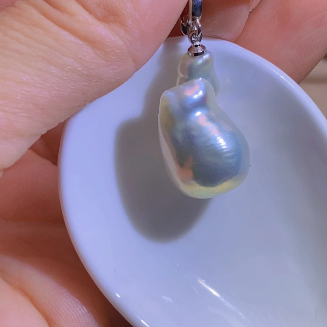 合金淡水珍珠天然淡水珍珠无染色无优化