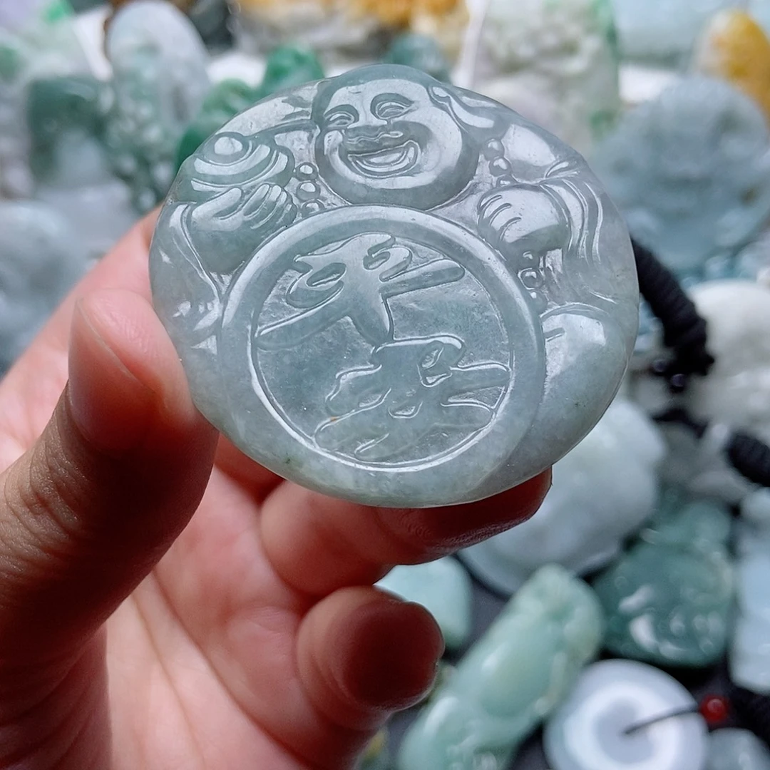 翡翠未镶嵌吊坠(不含链)1