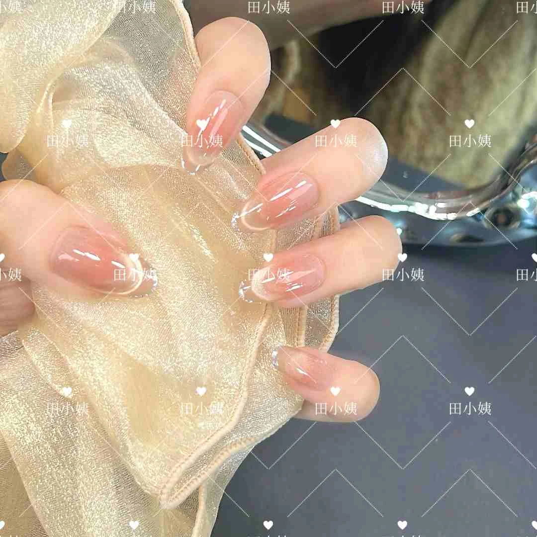 【轨迹 】新款高品质纯手工穿戴甲美甲贴穿戴式少女感小清晰