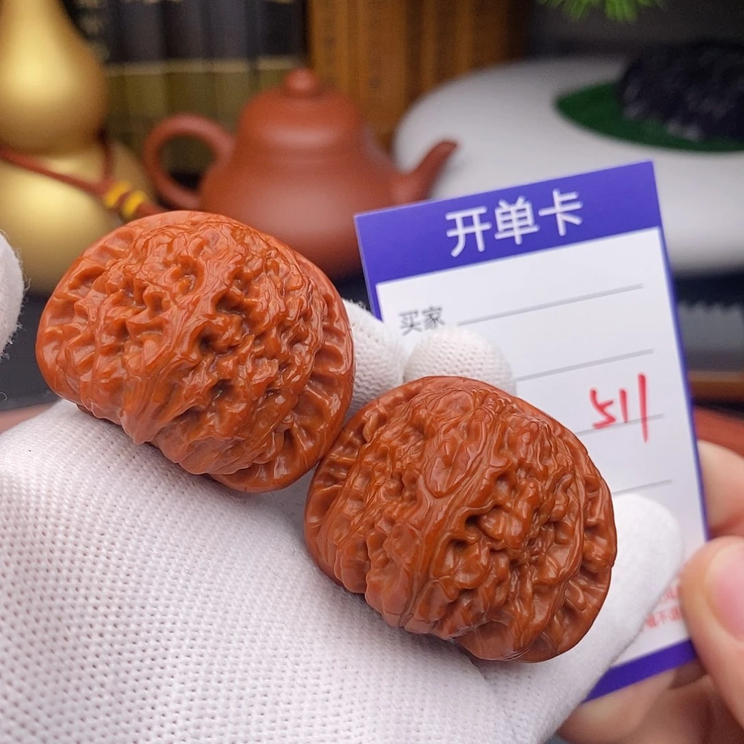 文玩核桃把件42球白511