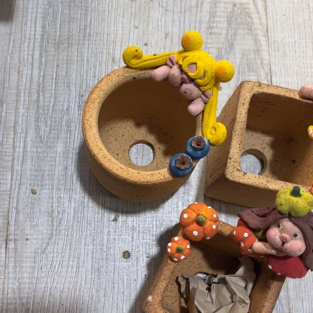 泥塑S****?古镇炻陶花盆