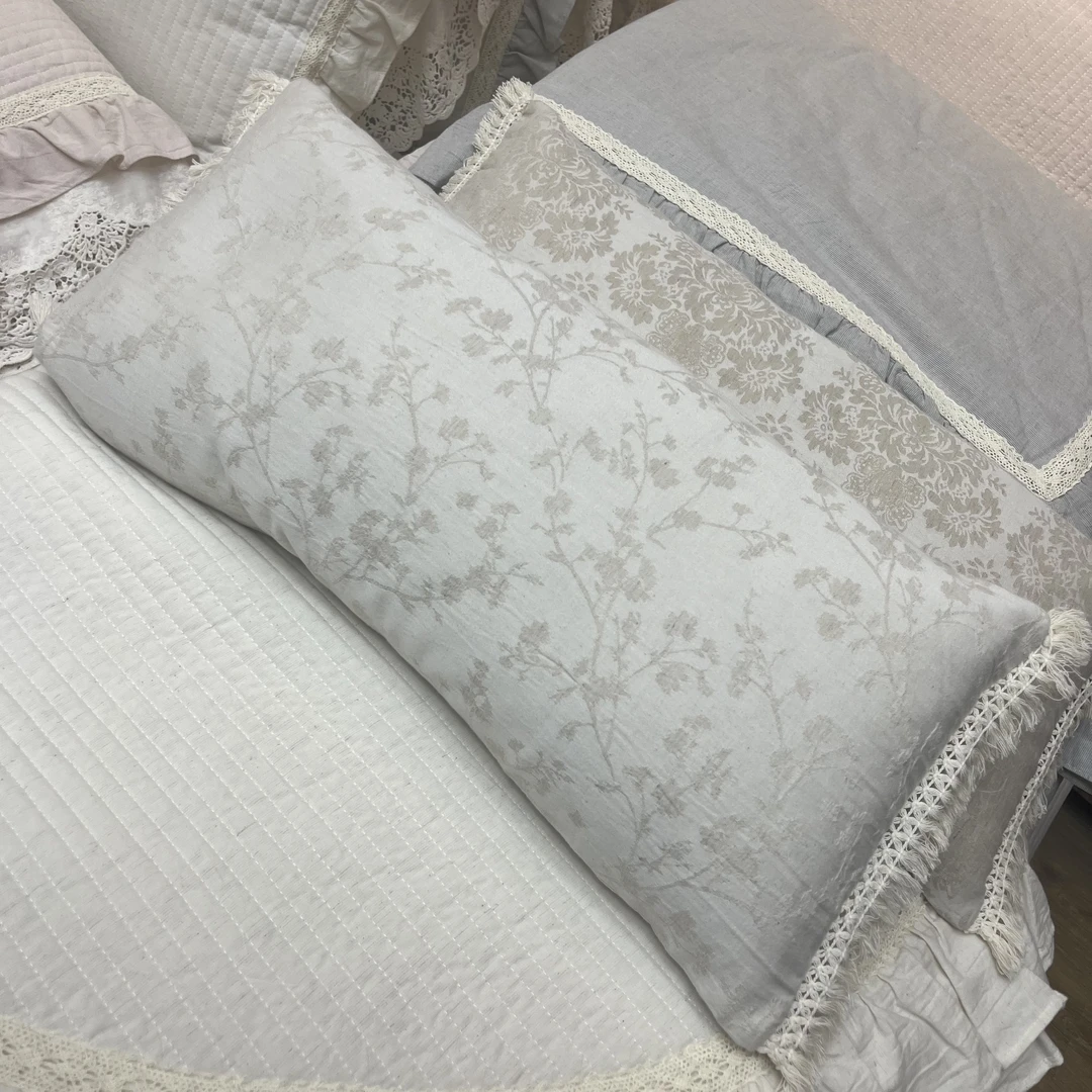【宏桂坊】复古花边棉麻荞麦枕
