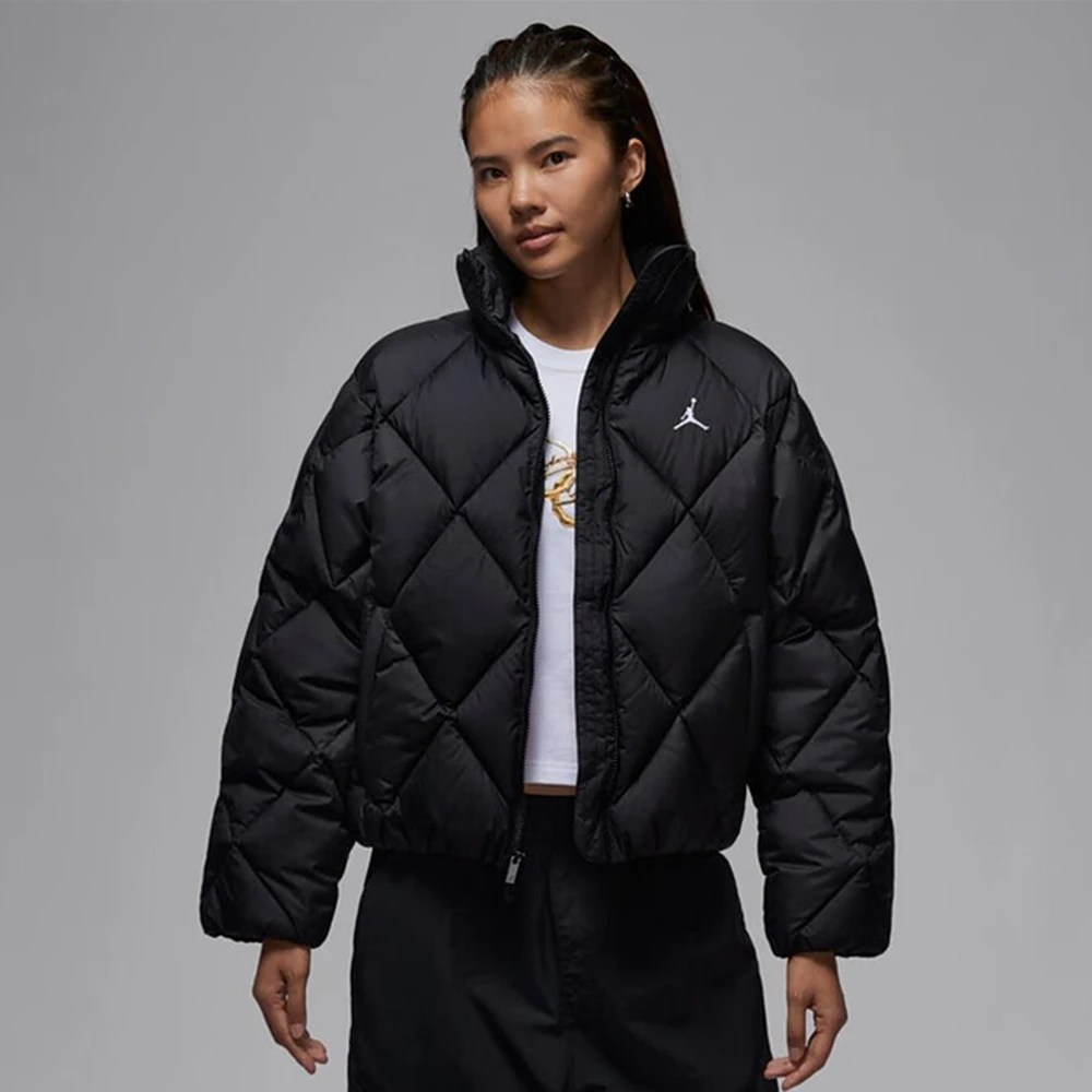 NIKE耐克女子AS W J BRK PUFFER QLT暖感毛绒厚棉服HV0418-010