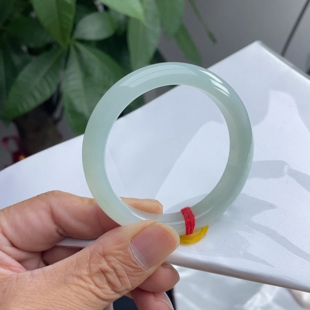 翡翠未镶嵌手镯55.2高糯化绿晴起胶细腻干净