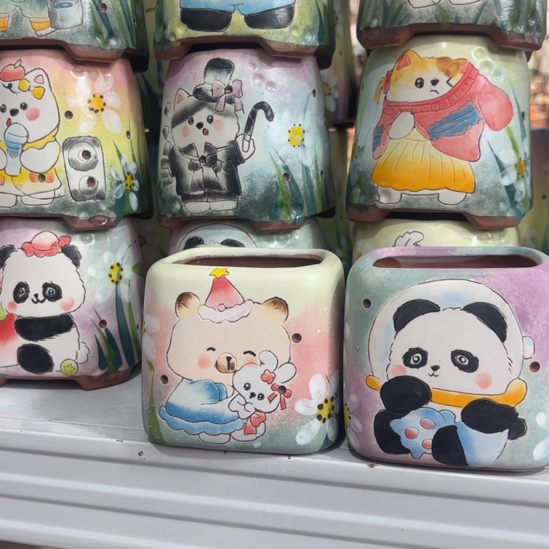 景德镇手绘花盆陶瓷7/8