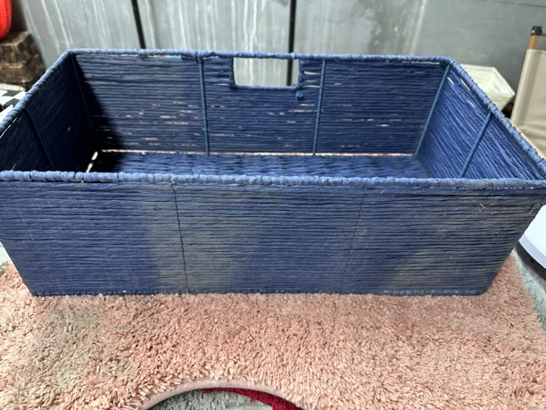 库存尾货、收纳筐蓝色、微瑕疵介意勿拍