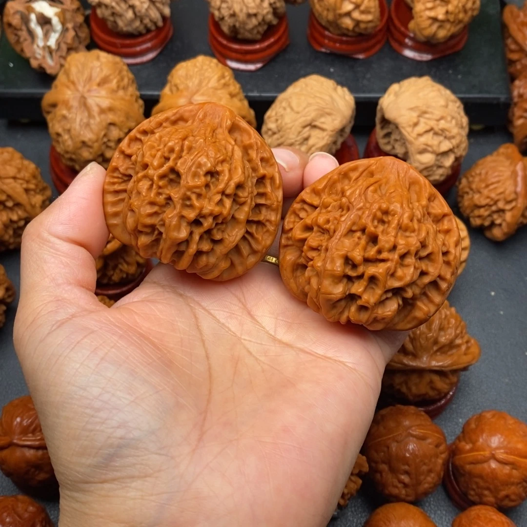 文玩核桃把件49官帽