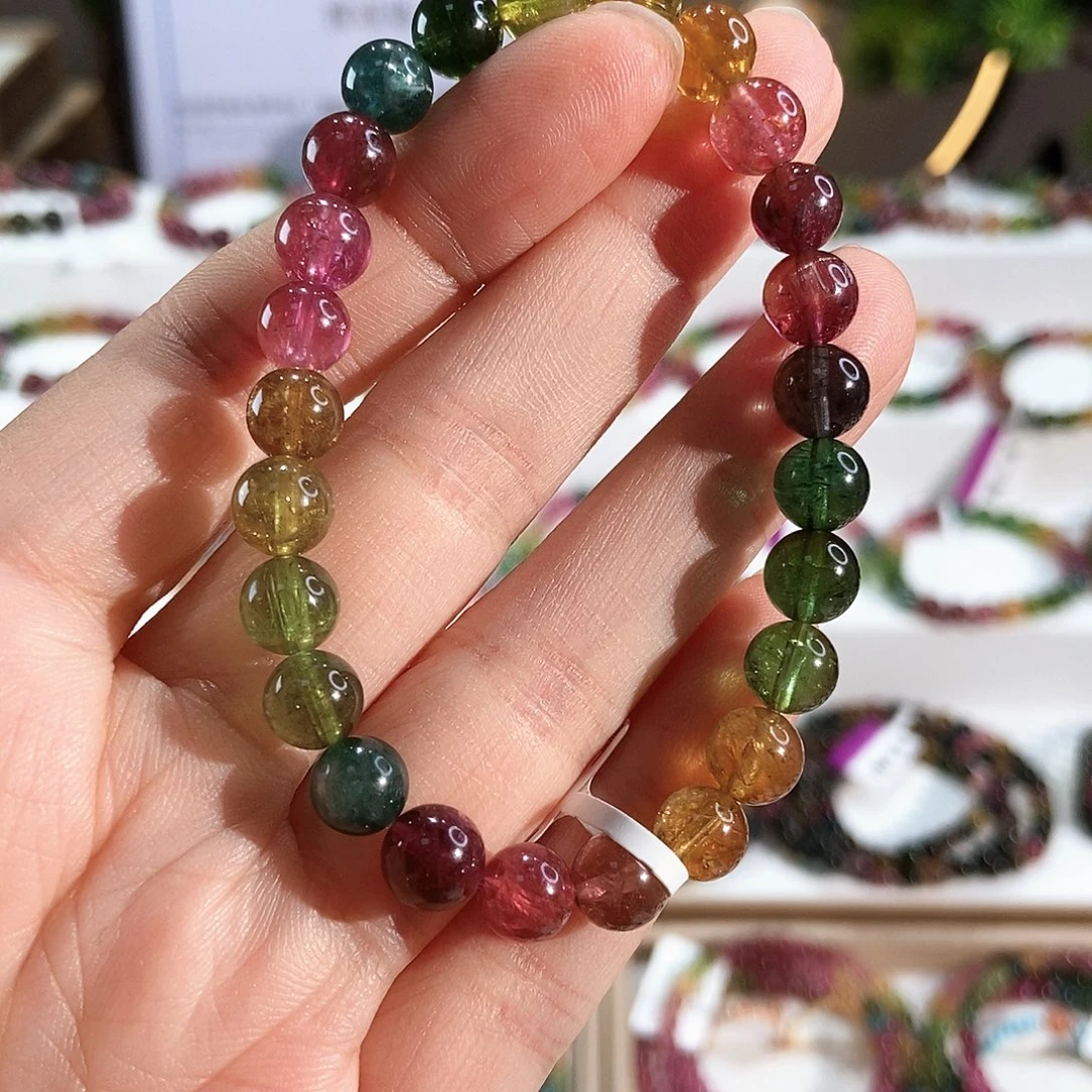 手链碧玺未镶嵌G2301素圈颜色微差