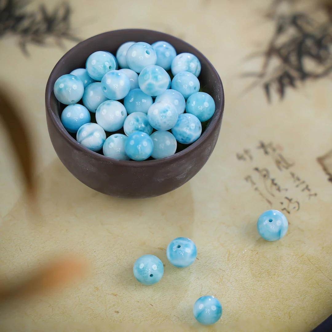 【桃总推荐】海纹石9mm圆珠单珠吊坠配饰多样性发一@@ZY40126004