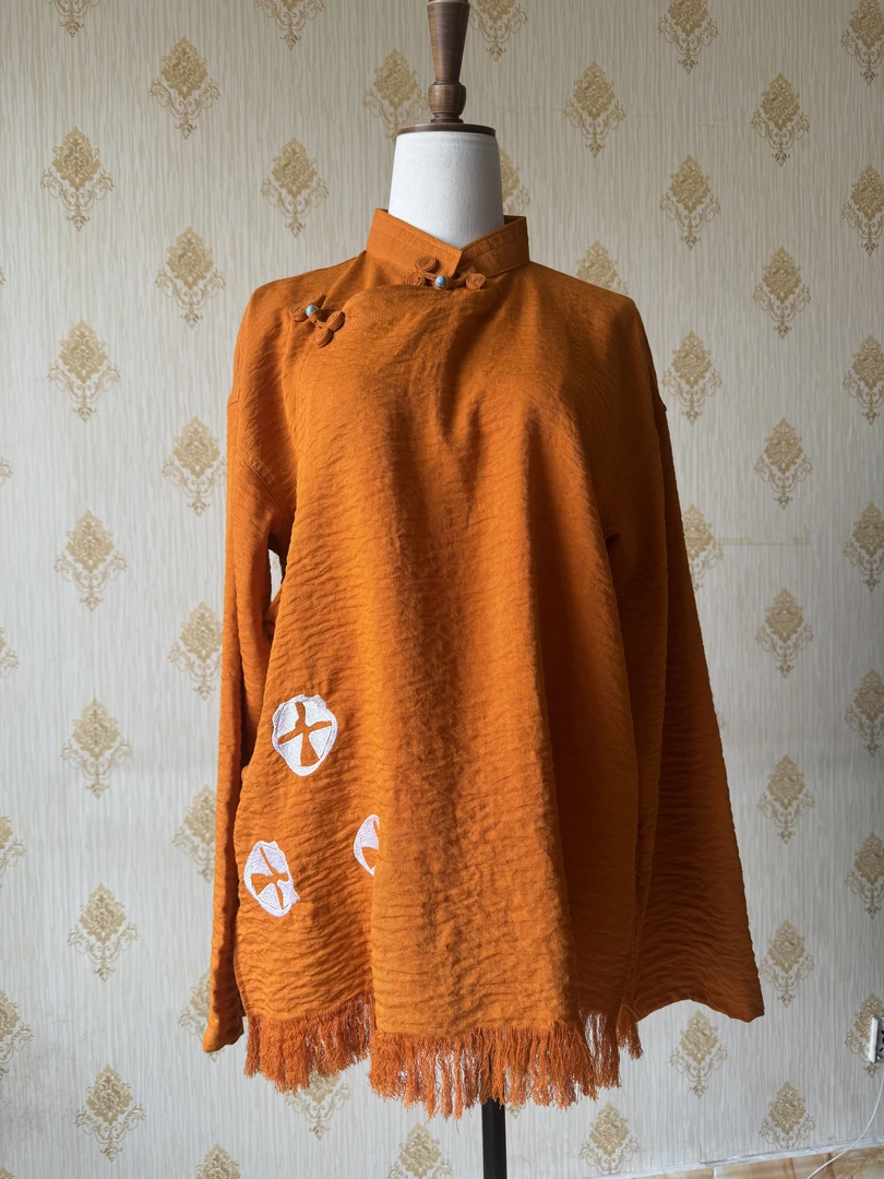 藏式复古衬衫女气质轻奢民族风内搭百搭时尚休闲 西藏服内搭