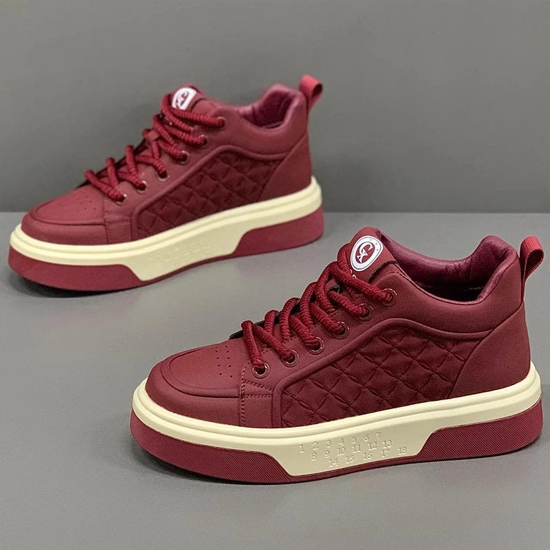 男鞋春季款2025新款高帮爆款潮鞋厚底增高板鞋中帮百搭时尚休闲鞋