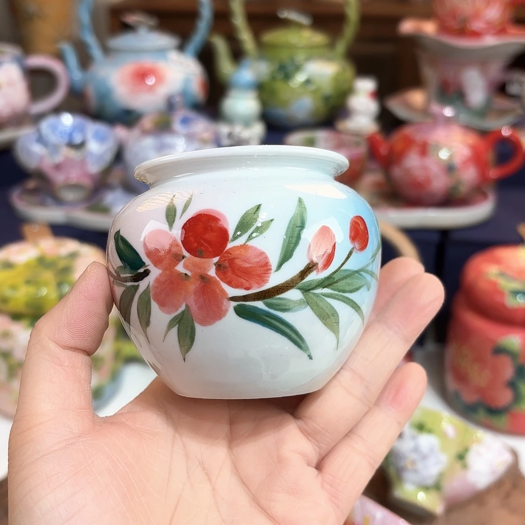 景德镇手绘高温釉下彩陶瓷茶具