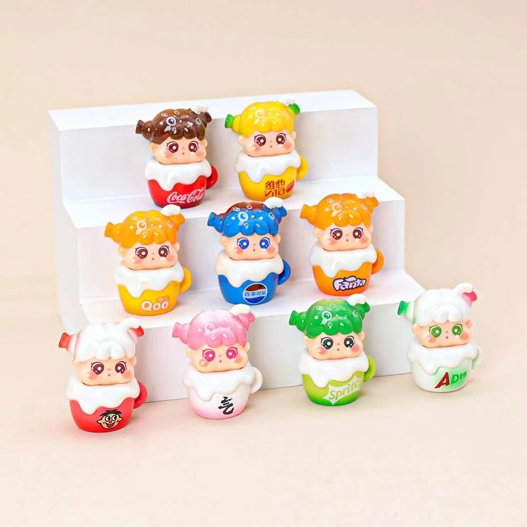 【九宫格】高货JOJO气泡水女孩萌粒摆件