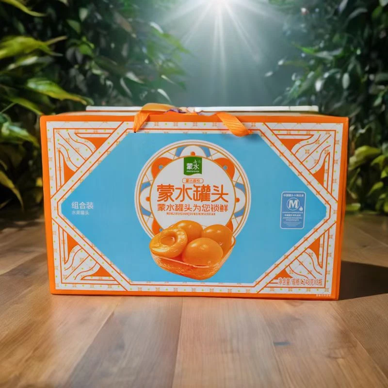 蒙水罐头礼盒装248克*8瓶黄桃罐头整条橘子椰果山楂草莓梨球