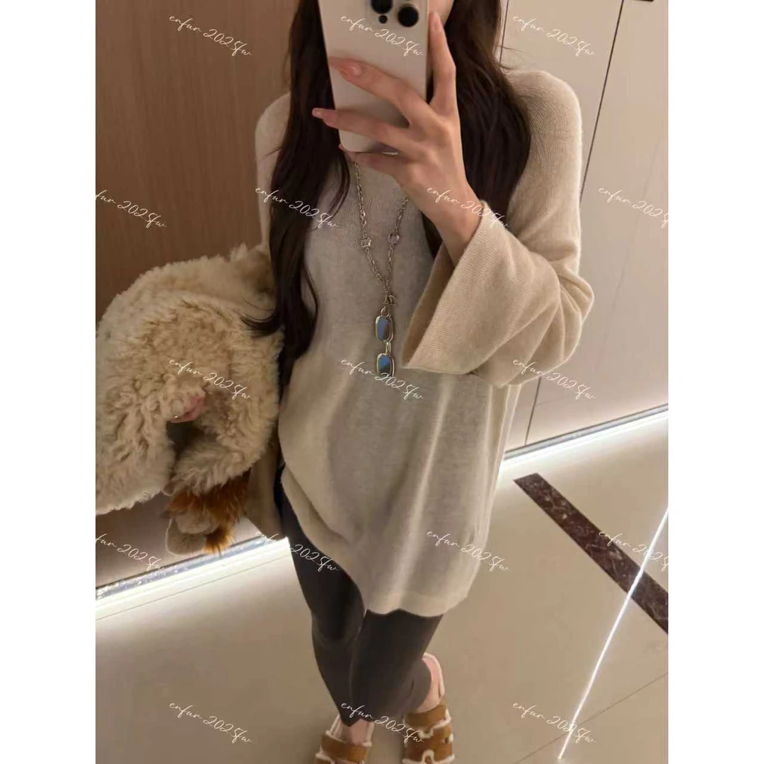 EN 2025/FW | 会起球的 山羊绒+细羊毛+莱赛尔针织羊毛衫EN9883