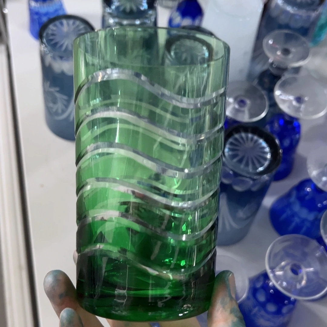 水晶玻璃平底款微瑕一个