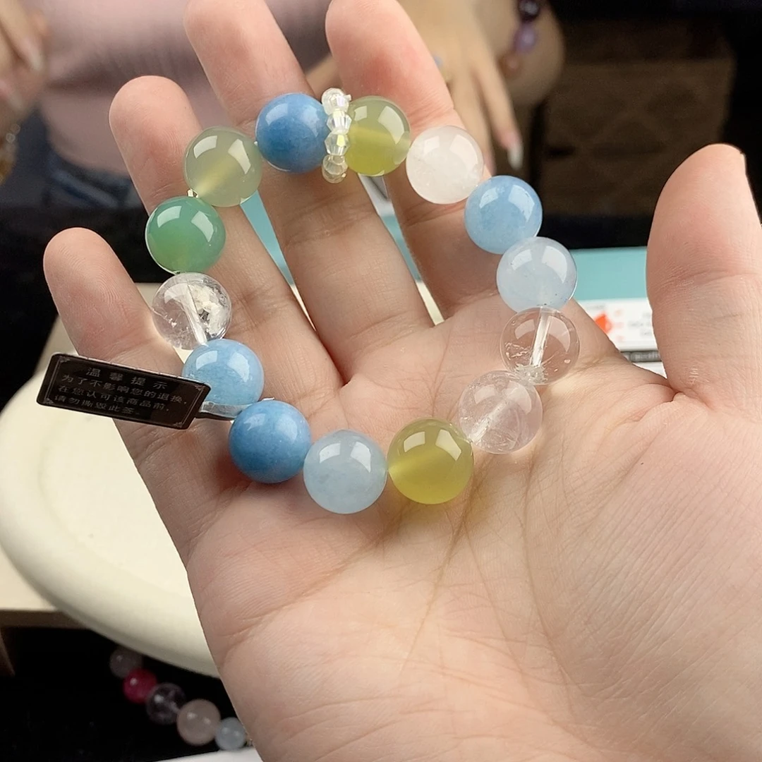 银S925镀金镶嵌手链水晶
